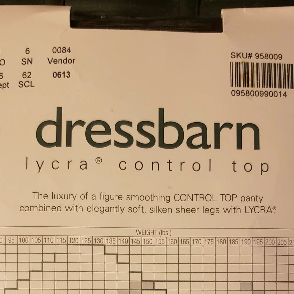 NWT women's Dress Barn Brown Pantyhose